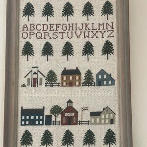 Source Unknown Alphabet and Village Wall Art - Brown, Green,‎ Blue